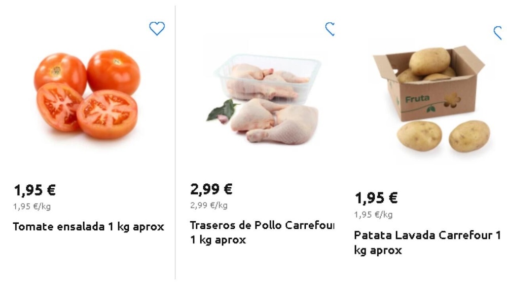 Скриншоты с сайта carrefour.es