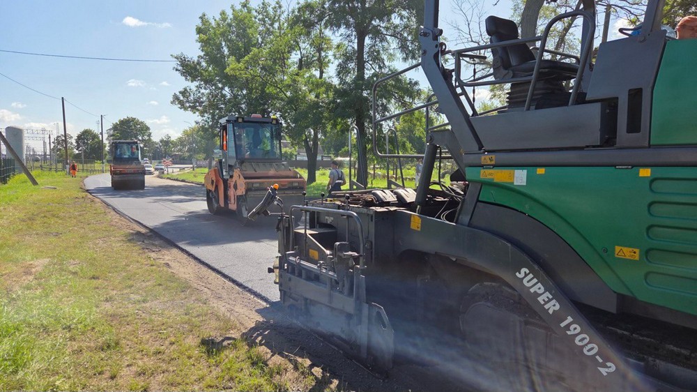 Асфальтирование улицы Скрипникова в Бресте в 2025 году. Фото: Брестский горисполком