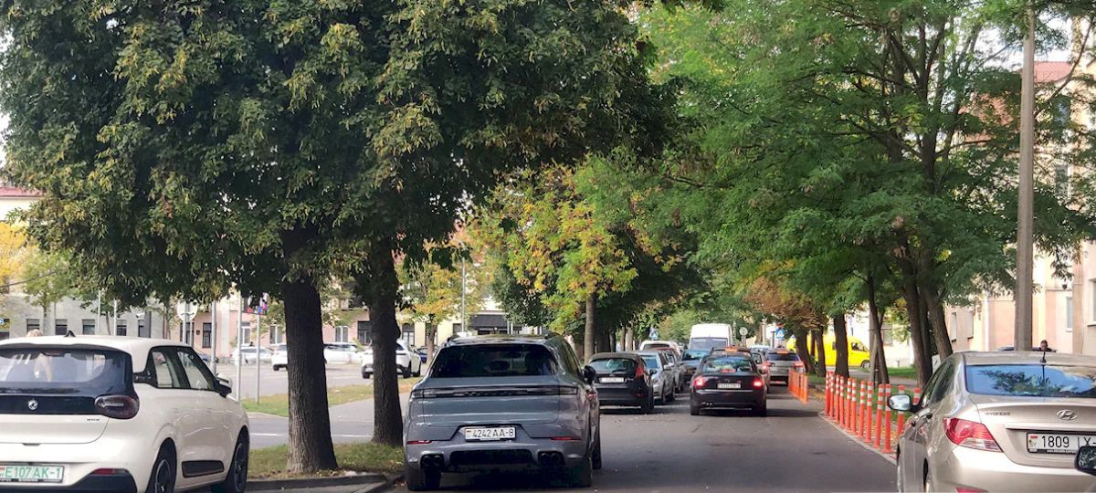 Куйбышева, Брест, столбики, движение