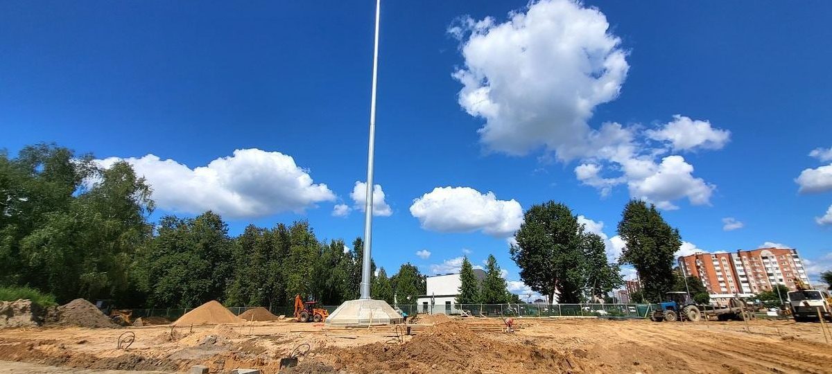 флагшток в земле