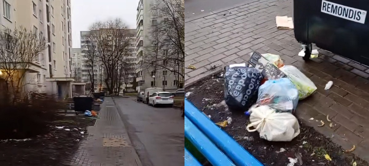 мусор возле подъездов